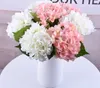 DHL Hydrangea de seda artificial Big Flower 75quot Buquê de flor de casamento branco falso para a mesa Decorações de peças de mesa G0424