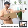 Sonnettes Camluxy Tuya WiFi 1080P 4,3 pouces Caméra de porte judas Alexa Google Annonce Live View Audio Vidéo PIR Motion Digital DoorbellL231120