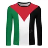 Magliette da uomo Bandiera della Palestina 3D T-shirt da donna girocollo Camicia casual a maniche lunghe Pullover di moda Abbigliamento da uomo di tendenza