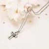 Chains Cross Urn Necklace For Ashes Women Men Memorial Lockets Cremation Jewelry Pendant