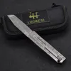 Toppkvalitet A1898 Folding Knife Damascus Steel Tanto Blade TC4 Titanium Alloy Handle EDC Pocket Folder Knives Bästa gåva för män