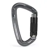 5 PCSCARABINERS 24KN Twist Locking Gate Carabiner Heavy Duty Auto Lock Carabiner Outdoor D-Ring Buckle Climbing Rappelling Hammock Locking Clip P230420