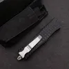 High End AUTO Tactisch Mes D2 White Stone Wash Tanto Point Blade 6061-T6 Handvat Outdoor Survival EDC Messen met Nylon Tas