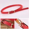 Ceintures Faux cuir mince maigre femme ceinture en alliage boucle ardillon couleur bonbon ceinture réglable femmes robe sangle décorative bricolage