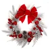 Flores decorativas Artificial Christmas Wreath Wreath Home Door Restaurant Decoration The Flless De Navidad Fast Drop