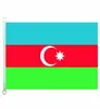 Azerbaijan Flag Banner 3x5ft90x150cm 100ポリエステル110GSMワープニットファブリック屋外Flag9010133