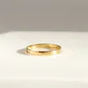Trauringe, 14 Karat Gold gefüllt, 2,25 mm, flacher Ring, Boho-Goldschmuck, minimalistischer Knuckle-Ring, Anillos Mujer, Gold-Accessoires, Ringe für Frauen 231118