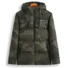 Piumino da uomo Plus Size 8XL 7XL Giacca invernale antivento Uomo Parka con cappuccio Cappotto caldo Addensare Zipper Camouflage Giacche da uomo