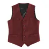 Men's Suit Vests V-Neck Fashion Formal Slim Fit Single Breasted Herringbone Waistcoat Groomsemen For Free Shipping