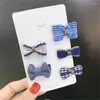 Haaraccessoires 5set/ veel kleine mini boog haardjes zoete kinderen prinses massieve kleur/ stip/ streep afdrukken gewikkelde veiligheidsclips meisjes haarspelden