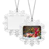 6 styles Sublimation Blanks Ornements de Noël Boule de flocon de neige en plastique acrylique DIY Pendentifs d'arbre de Noël Décorations suspendues Ornement de presse à chaud