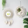 Mirrors Round Macrame Decoratieve wandspiegel voor Boho Home Decor Make -up Aesthetische Woonkamer Slaapkamer Kerstmis bruiloft Decoratie Geschenk 230420