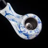 Smoking Pipes Blue and white porcelain Bakelite Old style Cigarette Pipe Entry level Cigarette Pot Dry Tobacco Bag Filter Cartridge Cigarette Holder