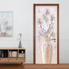 Wallpapers moderne eenvoudige reliëf vaas bloemen po wallpaper 3d woonkamer slaapkamer deur sticker pvc zelfklevende waterdichte muurpapieren