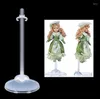 Dekorativa plattor 5st Transparent midja Support Doll Display Stand Plast Standing Exhibition Fixed Bracket