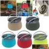 Camp Kitchen Camp Kitchen Sile Folding Kettle Cam TEAPOT Portable Coffee Tea Cooker Collapsible Mini Boiling Water Pot With Hands Hik Dhwek