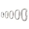 5 PCSCarabiners 1PCS 316 Stainless Steel Oval Quick Links Safety Snap Hook Climbing Carabiner Lock Buckle M4 M5 M6 M8 Silver P230420