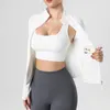 Chemises actives veste de sport col debout vêtements de Yoga haut femme vêtements de sport pour les femmes Naqiyayabei