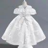 Mädchen Kleider Prinzessin Mädchen Stickerei Blume Schleppendes Kleid Kinder Kinder Elegante Hochzeit Vestidos Kleidung Für 3 12 Jahre 231118