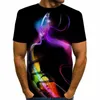 Erkek Tişörtleri Müzik Notları Erkek Üstler Artı Boyut Tees Casual Street Dijital Baskı Erkekler Gömlek Yaz Kısa Kollu 3D 5XL 6XL