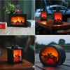 Nattlampor LED Flame Lantern Lamps Dekorativ öppen spis Simulerad effekt Flamelös ljus Courtyard Room Tablett Festival Decor Gift