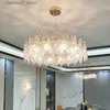 Taklampor lyxglas kristalllampa ljuskrona för vardagsrum dekoration matsal designer sovrum postmoderna enkla lampor hänglampor q231120