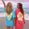 Womens TShirt ZHYMIHRET Summer Y2K Sunflower Printed Tshirts Women FRIEND Tshirt Female Top Sisters Clothes Kawaii Floral Tees 230420