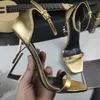2023 kobiety luksusowe wysokie obcasy buty sukienka projektant mody lakierki złoty odcień potrójne czarne srebrne nuede damskie sandały damskie wesele czółenka biurowe sandały