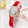 Wristwatches Fashion Ladies Watch Retro PU Leather Strap Electronic Simplicity Student Women's Dress Silicone