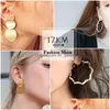 Clip-On Screw Back 17Km Vintage Gouden Geometrische Ronde Crew Back Earring voor dames Mode Twist Pearl Set van Hol Vierkant Dhgarden Ot152