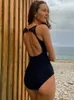 Garnitury Seksowne stroje kąpielowe Seks w kostiumie kąpielowym dla kobiet wysoko szyi Summer Beachwear Kąpiec wysyłane w ciągu 48 godzin 230419