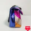 Kurt Geiger London Kensington Mini sac à bandoulière et porte-monnaie en cuir PU arc-en-ciel de luxe à bandoulière Small M
