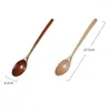 Cucharas Cuchara de madera Sopa Tenedor Bambú Cocina Utensilios de cocina Herramientas Cucharadita Vajilla Productos para el hogar y utensilios