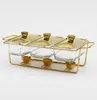 Plates Wedding Party Luxury Glass Chafing Dish El Serving Gold Buffet Warmer5575358