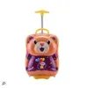 Suitcases Bear Kids Suitcase For Travel Luggage Girls Kid Wheeled Bags Children Rolling Boys