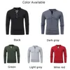 Men's T Shirts Mens Tops Button Casual Daily Henley Long Sleeve Loose Plain Polyester Pullover Regular Slight Stretch