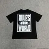 Tees tshirts lyxiga herrar designer modekläder corteizs mode br kontrast färg hip hop brev tryck rund nacke thirt herr gata trend lösa par casual ts