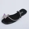 Hem Sandaler Kvinnor Summer utomhus låg häl Bekväma kvinnor Flip-Flops Soft Sole Fashion Shoes Large Size 43 87607