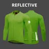 Chemises de cyclisme Tops Santic Maillot de cyclisme pour hommes à manches longues VTT Chemises de vélo Respirant Réfléchissant Léger Vélo Vêtements de sport Taille asiatique 230420