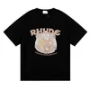 Designer Fashion Clothing Tees Hip hop TShirts Rhude Herbal Plant Simple Color Printing Pure Cotton Popular Casual T-shirt men Couples Streetwear Tops Sportswear