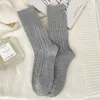 Winter-Kaschmirwolle für Damen, einfarbig, japanischer Stil, Haruku, Retro, lang, für Damen und Mädchen, Thermo-Streetwear-Socken, Strumpfwaren, Damenstrümpfe, klassische Mode, bedruckt, 34