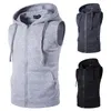 Gilet da uomo 2023 Autunno/Inverno Gilet maglione Canotta con tasca con cerniera e cappuccio