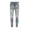 heren jeans gat lichtblauw donkergrijs Italië merk man lange broek broek streetwear denim skinny slanke rechte biker jean voor mode D2 topkwaliteit motocycle denim