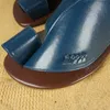 Sandali Sandali romani vintage Scarpe estive da uomo Taglia grande 48 Pantofole maschili PU Pelle Open Toe Sandali piatti da spiaggia per esterni 230420