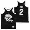 Moive Basketball Tournament Shoot Out Jersey Birdmen 96 Tupac Shakur Birdie 23 Motaw Wood 2 PAC Above The Rim Costume Double Team Color Black Grey College Vintage