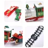 Electricrc Track Christmas Train Trainy Set Electric Railways Santa Claus Auto Locomotive Kids Puzzle Educatief verjaardagscadeau 230419