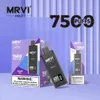 MRVI HOLY 7500 PULDS VAPERS 7000 8000 PULD VAPER Batteri Vätskeskärm Uppladdningsbar engångsvapen Pen E -cigarett