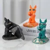 Objetos decorativos Figuras acessórios para casa escultura de bulldog de celular Stand Stand Quarte