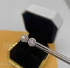 Stud Vinregem Hip Hop Rock 925 Sterling Silver VVS Round Cut D Color Real Moissanite Diamonds s Earrings Fine Jewelry With box 25ess