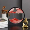 Decorative Objects Figurines 3D Moving Sand Art Picture Round Glass Deep Sea Sandscape Hourglass Quicksand Craft Flowing Painting Office Home Decor Gift 231118